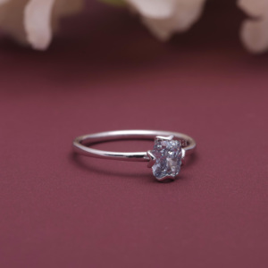 Bague en diamant cultivé en laboratoire certifié IGI, argent sterling 925 massif, coupe poire bleue, bague de fiançailles solitaire pour femme - Product Image 2