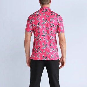 เสื้อโปโลผู้ชายแขนสั้นลำลอง ผลิตในปากีสถาน ผ้าโพลีเอสเตอร์พิมพ์ลาย ทนต่อการยับ รีดง่าย - Product Image 4