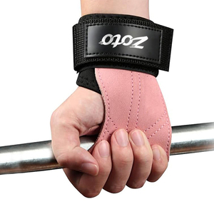 Agarraderas de Cuero Personalizadas para Levantamiento de Pesas con Soporte para Muñeca, Almohadillas de Agarre para Gimnasio y Powerlifting, Venta al Por Mayor - Product Image 3