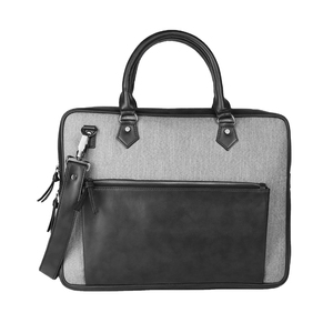 Porte-documents d'affaires en cuir véritable de luxe pour homme, marron, avec poche avant, bandoulière légère pour le travail de bureau - Product Image 2