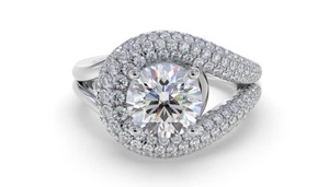 แหวนเพชรทรงกลมสไตล์วินเทจสมัยใหม่ 0.85 กะรัต เพชรเพาะเลี้ยงในห้องปฏิบัติการ ประดับด้วยทองคำขาว 18K ทองคำขาวโรสโกลด์ และทองคำขาวแพลตตินัม - Product Image 3