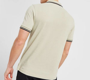 Nouvelle arrivée, polo en coton pour homme, extensible, séchage rapide, respirant, polo décontracté uni, impression de logo personnalisé, broderie OEM - Product Image 4