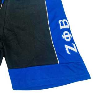 Shorts en polaire Zeta Phi Beta unisexe, bleu et noir, décontractés, avec cordon de serrage à la taille, style streetwear de la sororité grecque, confortables pour l'été - Product Image 6
