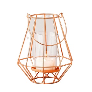 Promotional Decorative Hanging Wire <b>Lantern</b> for Home Decoration Use Custom Pattern Gold Candle Holder <b>Lantern</b> - Product Image 1
