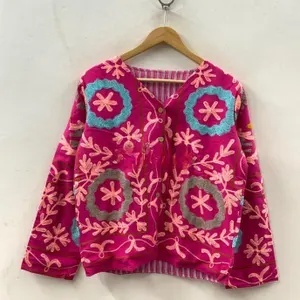 New Arrival Velvet Suzani Embroidered Jacket Bohemian Ethnic Vintage <b>Coat</b> Designer Outerwear for Women Gift for Her - Product Image 3