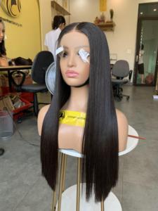 Perruques droites à os long Perruque frontale en dentelle de cheveux humains vietnamiens Perruques Remy Cheveux humains naturels - Product Image 6