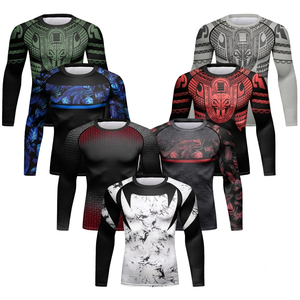 Customizable Lightweight Compression Long Sleeve BJJ Jiu Jitsu Rashguard <b>Shirt</b> Breathable Quick Dry High Quality - Product Image 1