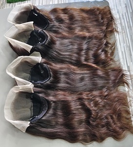 Extensiones de cabello Remy indio Real sin procesar, trama de peluca, estilo de onda profunda suave de un templo de donante, cabello crudo Natural - Product Image 2
