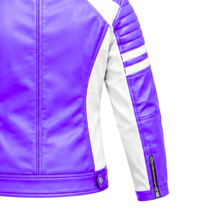 Chaqueta de Cuero para Hombre de Alta Calidad, Estilo Motero, con Paneles Acolchados en los Hombros, Bolsillos con Cremallera Funcionales y Cuello Alto Elegante, Personalizable - Product Image 3