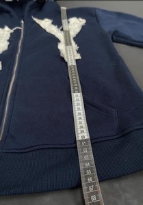เสื้อฮู้ดผู้ชายสีน้ำเงินกรมท่า ทรงปกติ ผ้าฟลีซ ระบายอากาศได้ดี มีกระเป๋า แต่งอักษร NY ด้านหน้า สวมใส่สบายๆ ในฤดูหนาว - Product Image 6