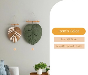 Decoración de pared con forma de hoja inspirada en la naturaleza, adecuada para decoración moderna del hogar y estilo interior artístico. Venta al por mayor desde India. - Product Image 3