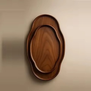 <b>Black</b> Coated New Wooden Serving Tray For Home Hotel Serving Use Ramadan And Eid Food Fruits Use Wooden Serving Trays - Product Image 2