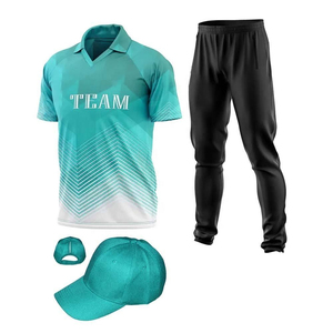 Green <b>White</b> Kids Men <b>Cricket</b> Uniform Set Breathable Sublimated Fabric Logo Printing <b>Cricket</b> Uniforms Breathable Custom - Product Image 6