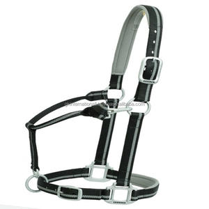 Cómoda correa de nailon colorida Halter de caballo de nailon reflectante con garganta enrollada y forro de neopreno Halter resistente - Product Image 1