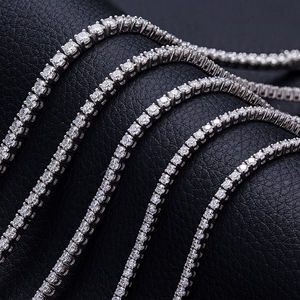 Pulsera de tenis de plata 925 para mujer con diamantes de talla brillante redonda y engaste de puntas, joyería clásica para uso diario - Product Image 3