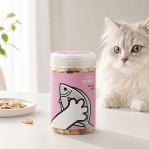 Nourriture pour animaux de compagnie coréenne sous marque privée, friandises pour chats OEM/ODM coréennes, friandises pour chats coréennes lyophilisées à base de poisson plat, friandises pour chats coréennes lyophilisées. - Product Image 2