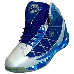 Chaussures de basket-ball montantes RXN pour hommes, bleu et blanc, tige en maille synthétique, semelle extérieure en caoutchouc, semelle intermédiaire en EVA, baskets de sport athlétiques respirantes - Product Image 4