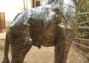 ประติมากรรมยีราฟเหล็กสำหรับสวน สูง 7 ฟุต - Product Image 3