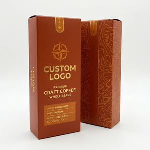 Custom Double Sided Printed Paper Box Packaging With Embossing And Gold Foil For Tea Espresso Coffee Capsules Use - Product Image 3