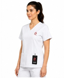 Conjunto de Ropa Médica de Alta Calidad, Tejido con Agujas, Poliéster/Algodón, Sin Costuras, Diseño de Logotipo Personalizado OEM, Uniforme de Enfermería Unisex - Product Image 3