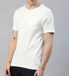 เสื้อยืดผู้ชาย OEM ผ้าฝ้าย แขนสั้น สีพื้น เรียบง่าย สั่งพิมพ์ลายได้ ระบายอากาศดี เหมาะสำหรับใส่ลำลองในฤดูร้อน - Product Image 1