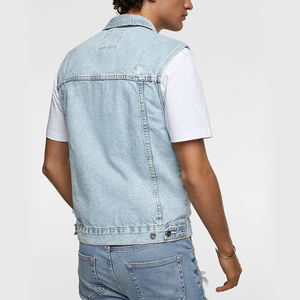 Chaleco Vaquero Bordado en la Espalda – Chaqueta Trucker sin Mangas de Primera Calidad para Boutiques - Product Image 6
