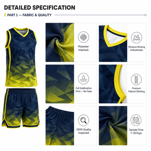 Ensemble short et maillot de basket unisexe OEM ODM, respirant, en maille, écologique, séchage rapide, polyester/coton, vêtements de sport, vente en gros personnalisée - Product Image 5