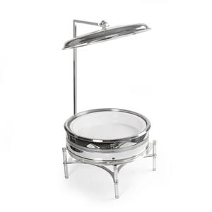 Calentador de Comida Tipo Buffet de Acero Inoxidable de Lujo, con Tapa Colgante y Soporte para Brazo - Product Image 2