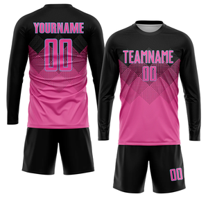 เสื้อฟุตบอลแบบยูนิเซ็กซ์สั่งทำพิเศษ พิมพ์ลายไล่เฉดสีชมพู-ดำ ป้องกันแบคทีเรีย ระบายเหงื่อได้ดี ทรงสปอร์ต แขนสั้น พร้อมชื่อผู้เล่น - Product Image 3