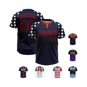 Camiseta de Softbol Personalizada, Camisetas de Béisbol Personalizadas para Hombres, Mujeres y Niños, Nombre y Números Cosidos, Uniforme Deportivo de Dos Botones - Product Image 1
