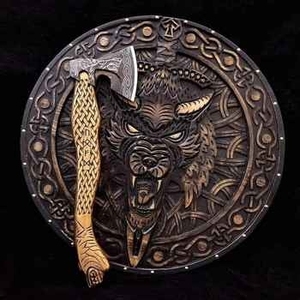Cortador de Pizza Vikingo de Acero al Carbono de Grado Industrial Personalizado con Mango de Madera de Palisandro, 12 Pulgadas de Longitud Total, 1 Mes de Garantía, para Camping - Product Image 4