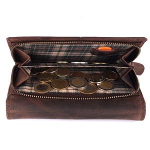 Portefeuille de luxe en cuir fait main pour femme, pochette fine en cuir véritable souple, disponible en gros - Product Image 3