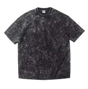 T-shirt en tricot oversize pour homme, streetwear, 100% coton, 230 GSM, poids lourd, respirant, écologique, col rond, manches courtes, anti-UV - Product Image 4