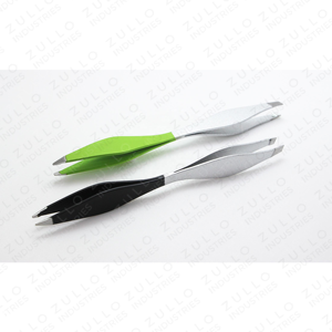 Premium Stainless Steel Double Ended Eyebrow Tweezers Silver Slanted Pointed Tip Custom Logo OEM Beauty <b>Tool</b> - Product Image 5