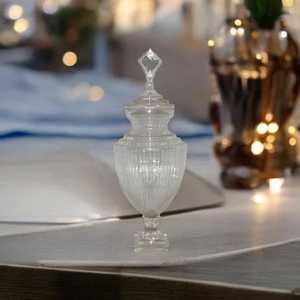 Jarrón de Cristal para Mesa con Diseño de Corte de Diamante, Decoración Artística Moderna de Vidrio para Bodas, Compromisos, Graduaciones - Product Image 5