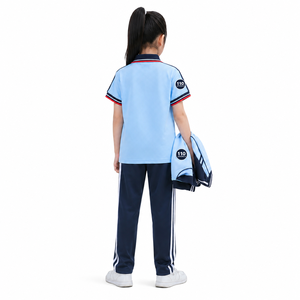 Camiseta Polo Escolar de Algodón Personalizada para Niños, Manga Corta, Cuello a Rayas, Uniforme Deportivo Unisex, Proveedor OEM, Logotipo Personalizado - Product Image 3