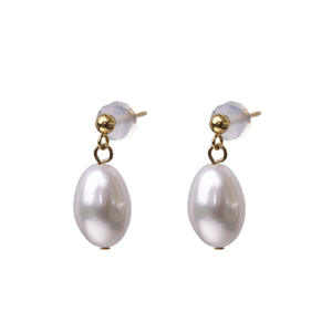 Pendientes de Perlas Redondas Grandes de Agua Dulce de 10-11 mm, Blancas y Púrpuras, para Mujer, Plata S925 con Luz Intensa, Diseño de Gota con Ligeras Imperfecciones - Product Image 5