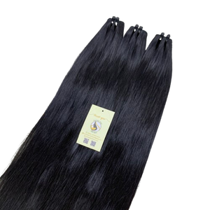 Extensions de cheveux humains vierges noirs naturels du Vietnam en gros, mèches doubles tirées à la machine - Product Image 1