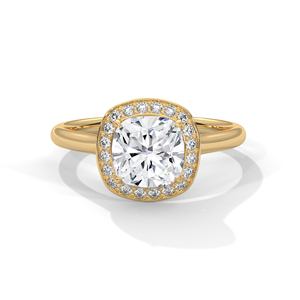 Anillo de Diamantes Cultivados en Laboratorio de Oro de 14K, Anillo de Compromiso de Oro Sólido de 18K para Mujer, Estilo Clásico, Certificado IGI, Anillo de Compromiso, Aniversario - Product Image 2