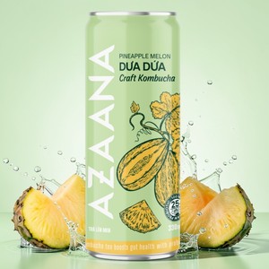 Bebida Estilo Kombucha de Melón y Piña al por Mayor, Fabricante de Marca Privada OEM Personalizada - Product Image 1