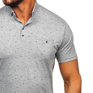 Chemises Polo de Golf, Chemises Polo pour Hommes, Tactiques, Séchage Rapide, Chemises Polo pour Hommes, Anti-Transpiration, Multifonctionnelles, Col Rond, Fitness Gris - Product Image 4