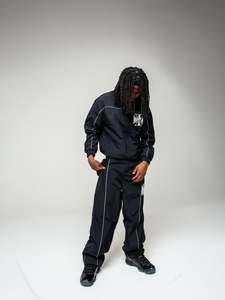 Woven <b>Summer</b> Breathable Windbreaker Tracksuit <b>Men</b> Lightweight Zip up <b>Jacket</b> and Pants Two Piece Streetwear Sportswear Set - Product Image 5