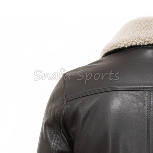 Vestes en cuir pour hommes de haute qualité OEM, prix de gros, nouvelle arrivée 2026, veste en cuir véritable pour hommes - Product Image 6