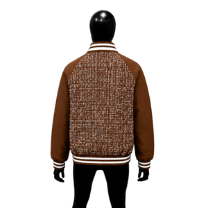 Veste marron pour homme, veste décontractée de qualité supérieure avec fermeture éclair, vêtement d'extérieur décontracté pour l'automne, coupe classique, col rabattu - Product Image 2