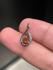 Collier pendentif goutte d'eau en argent sterling plaqué rhodium avec tourmaline, fait main, bijou minimaliste pour femme, cadeau - Product Image 4