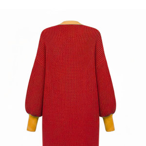 Cardigan long de haute qualité, style universitaire, en maille acrylique, ouvert sur le devant, coupe maxi, élégant et décontracté - Product Image 5