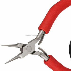 ZETOMED PRO Grounded Needle Nose Pliers High Quality Stainless Steel Jewelry Making Pliers Customizable Color 5"/Customized - Product Image 4