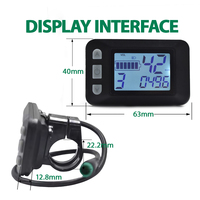 Speedometer sepeda listrik UART2, Odometer elektronik tanpa kabel tahan air untuk Pit gunung