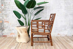 Silla reclinable de estilo nórdico clásico, hecha de ratán natural, adecuada para balcones, hogares, hoteles y villas. - Product Image 3