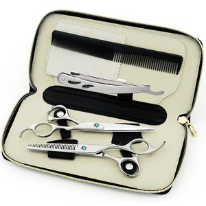 Kit de barbier professionnel Obexa, ciseaux en acier inoxydable tranchants pour droitiers, manche long |   Outils de salon complets pour hommes, soins capillaires - Product Image 1